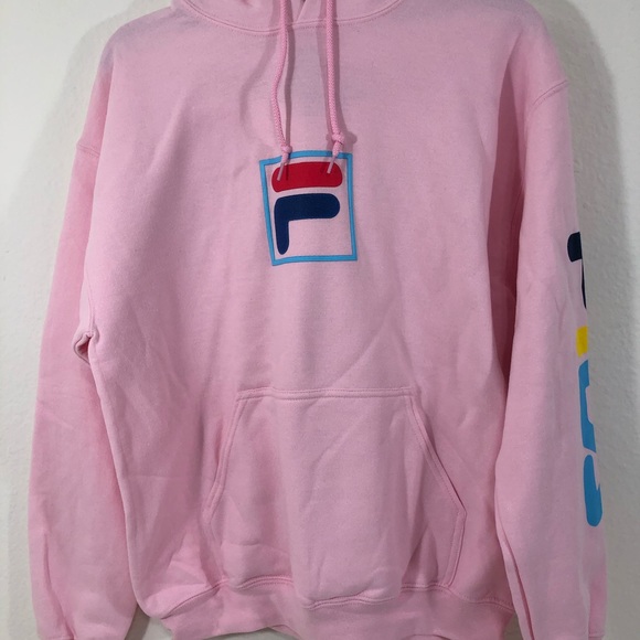 FILA Pink Hoodie Unisex Size medium new - Picture 7 of 7